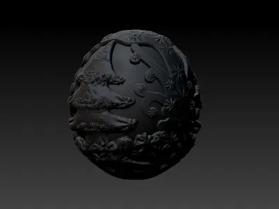 Chrsitmas Oustrig Egg 3D print model