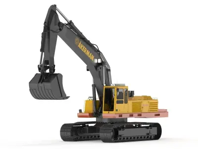 Akerman H25D Backhoe Excavator 3D model