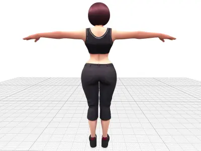 AvaFit 3D Fitness Model Low-poly 3D model