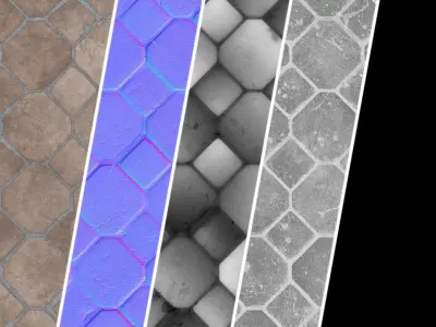 Pavement Materials 60- Sbsar Pbr 4k Seamless Texture