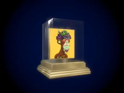 Mutant Ape 17 Gold Club Low-poly 3D model