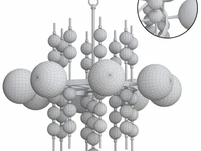 LUXURY MODERN CHANDELIER Low-poly 3D model