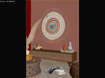 Bohemian style decorative cabinet wall decoration pendant 3D model