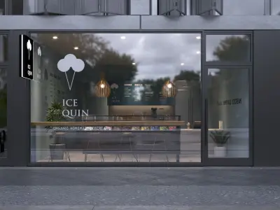 Interior Scene 03 - Ice Cream Shop  3D model