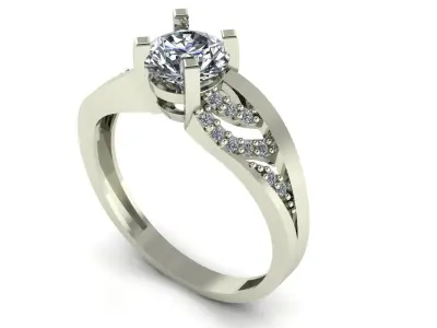 11400003 engagement ring 3D print model