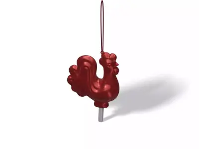 Christmas Hanging Ornament Set 01 3D Model Collection