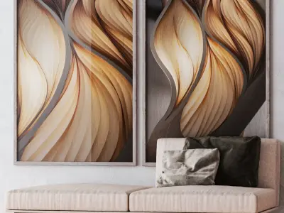 Set of large wall paintings  563 3D model