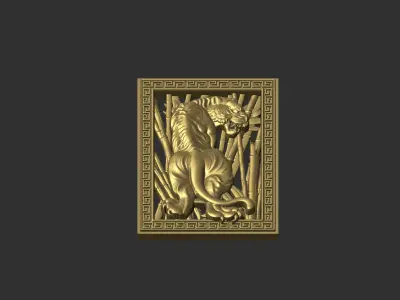 tiger pendant 3D print model buy