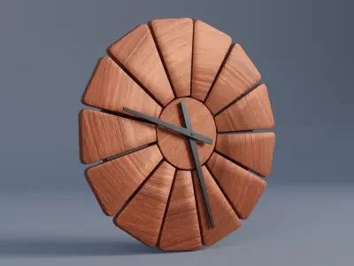 Wall Clock Low-poly 3D model buy