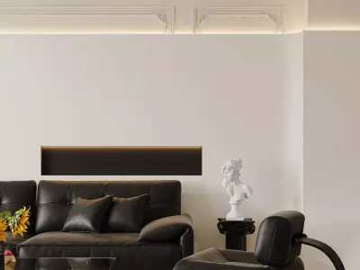 Luxury living room dining room interior scenes 16 3D model