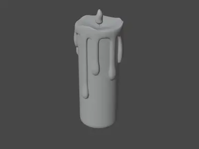 Candle Low-poly 3D model