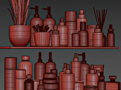 bathroom accessories 10 3D model