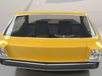 Dodge Deora High Poly and Low Poly 3D model