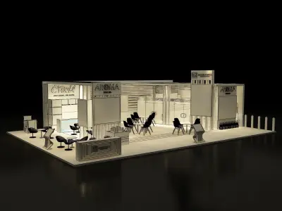 Booth Exhibition Stand a242  3D model
