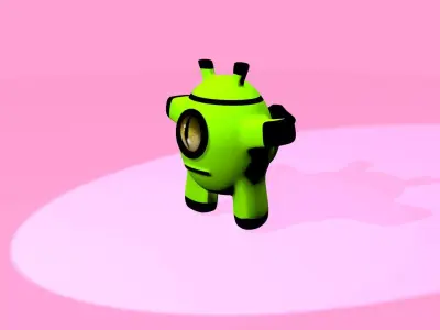 Low Poly Monster android robot Low-poly 3D model