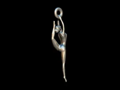 Pendant Gymnastic girl  3D print model