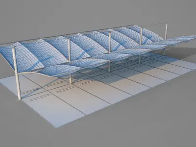Tensile Car Parking 3D model
