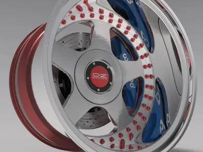 Oz Futura 3 piece conts wheels 3D model