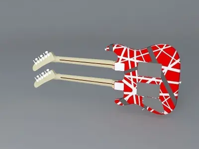 Kramer Eddie Van Halen Double neck guitar Free 3D model