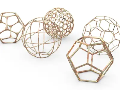 Geometric Decor Objects - Sphere Frames 3D model