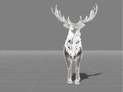 red deer v1 Low-poly 3D model