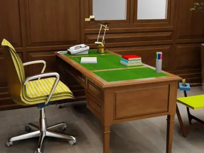Office - Boiserie 3D model