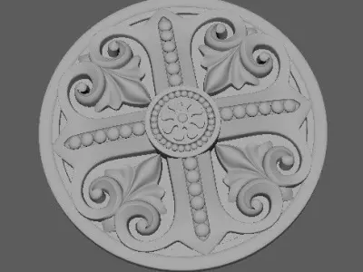 Central decor ornament for furniture 3D model 215