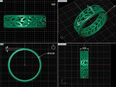 Silber ring  Free 3D print model