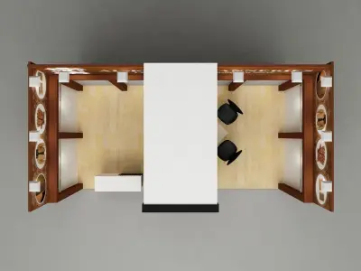 Exhibition stall design  300x600 cm 3D model