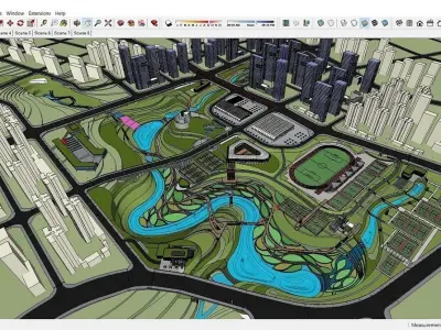 Sketchup Sport - Park 111 3D model