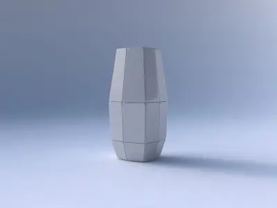 Vase rectangle with huge plates 3D print model