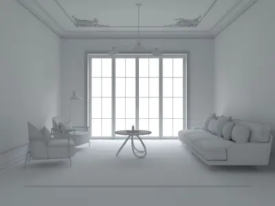 Chum Interior Design Scene 3D model