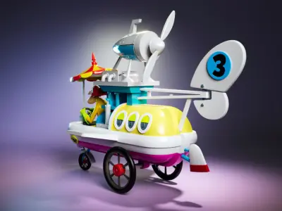 Professor Pat Pending - The Wacky Races 3D print model