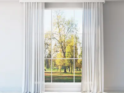 Curtains cpllection 6 species 6 materials Low-poly 3D model