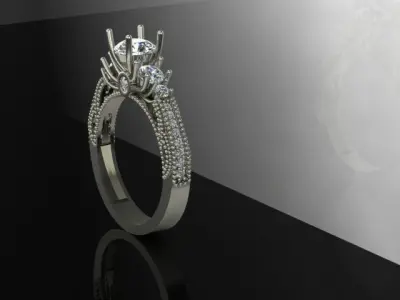 Diamond Ring 3D print model