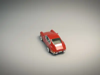 Low Poly Sports Car Low-poly 3D model