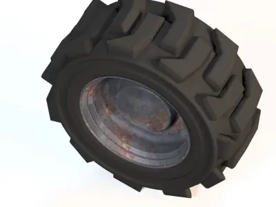 TRACTOR WHEEL OPERATION Low-poly 3D model