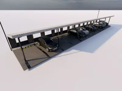 Roof Parking-Parking Lot 3D model