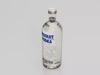 Absolut Vodka Bottle Low-poly 3D model