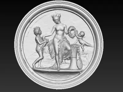 Cupid relief  3D STL model 3D print model