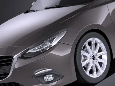 Mazda 3 Sedan 2014 VRAY 3D model