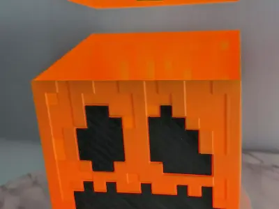 3d printed Minecraft Pumpkin for halloween 3D print model