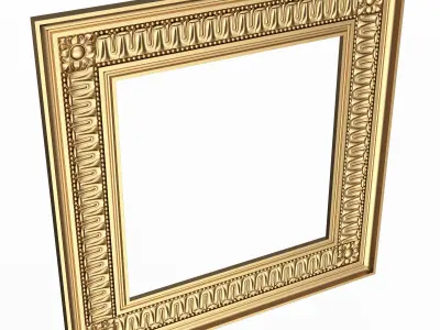 Classic Frame and Mirror 074 Low-poly 3D model