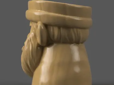 santa clause planter - garden urn - candy dish - candle holder 2 3D print model