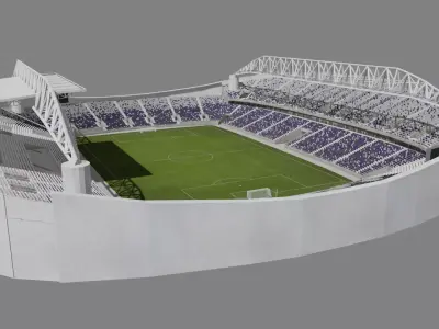 Bloomfield Stadium Tel-Aviv Israel Low-poly 3D model