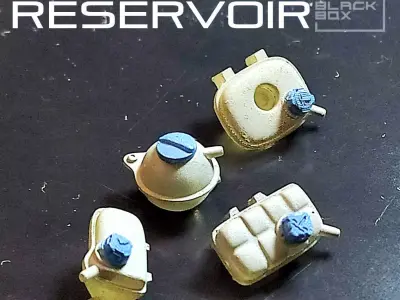 Engine Coolant Reservoir Set 3 types 1-24th 3D print model