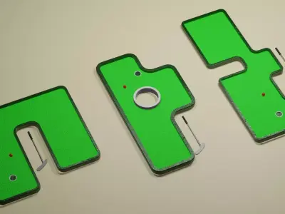 Miniature Golf Course 02 set 3D model