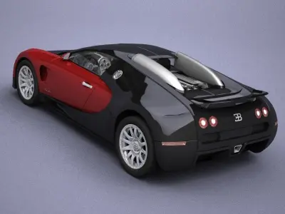 Bugatti Veyron model in Lightwave 3D 3D model