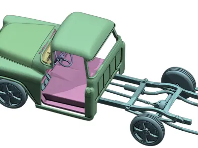 1955 Chevy Cameo Shortbed  3d print  3D print model