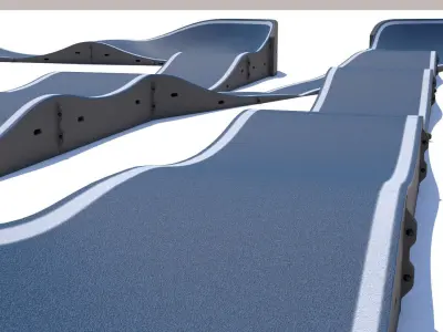 Pump Track Modular 3D model